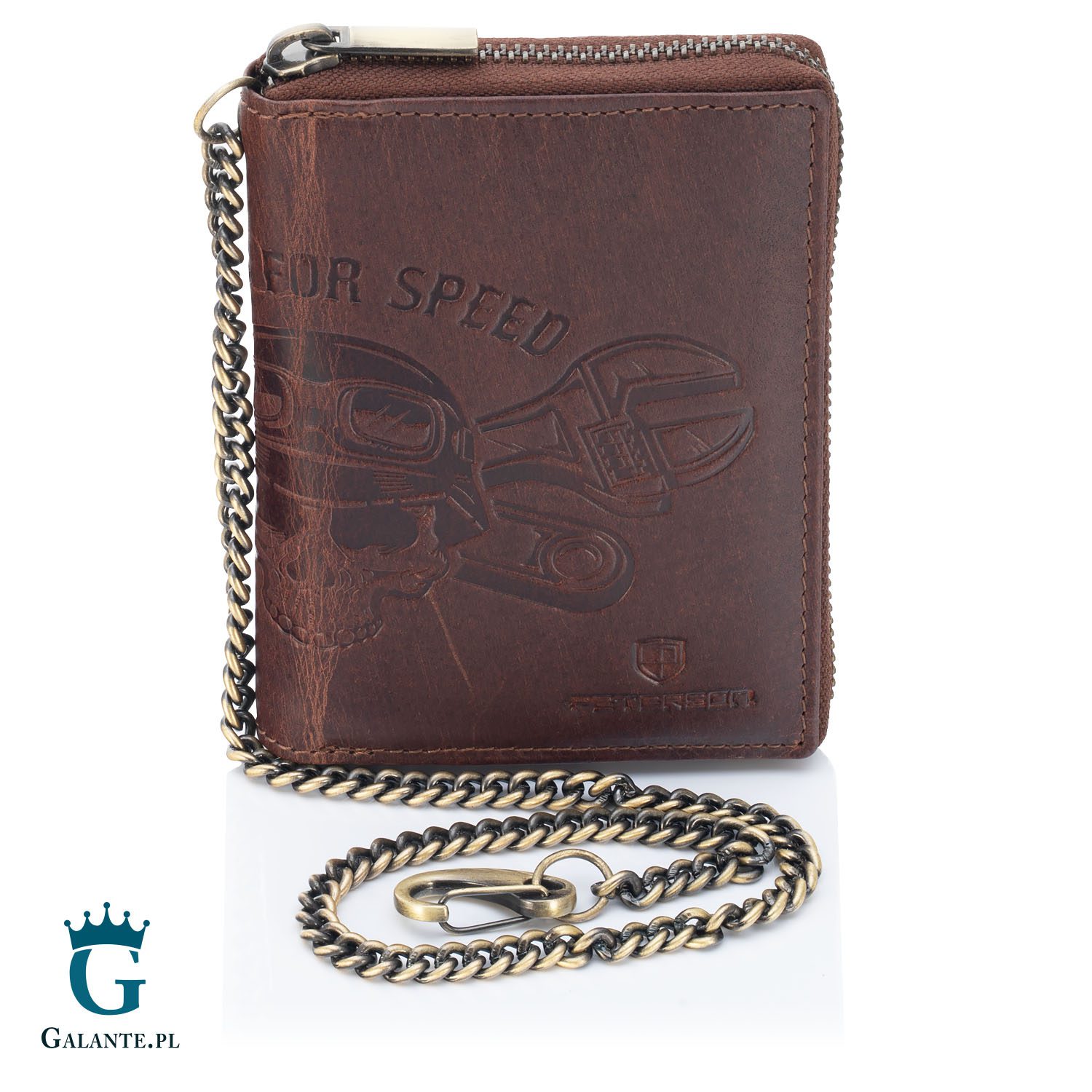 Skórzany portfel męski dla motocyklisty PETERSON N992C-03