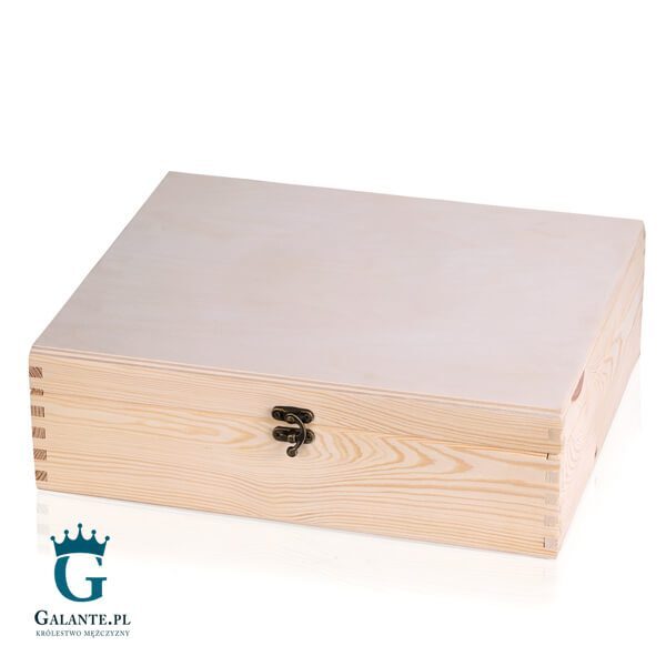 Kuferek drewniany naturalny 37x31x11 możliwość graweru