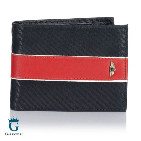 Portfel Męski Skórzany Black & Red PETERSON 304