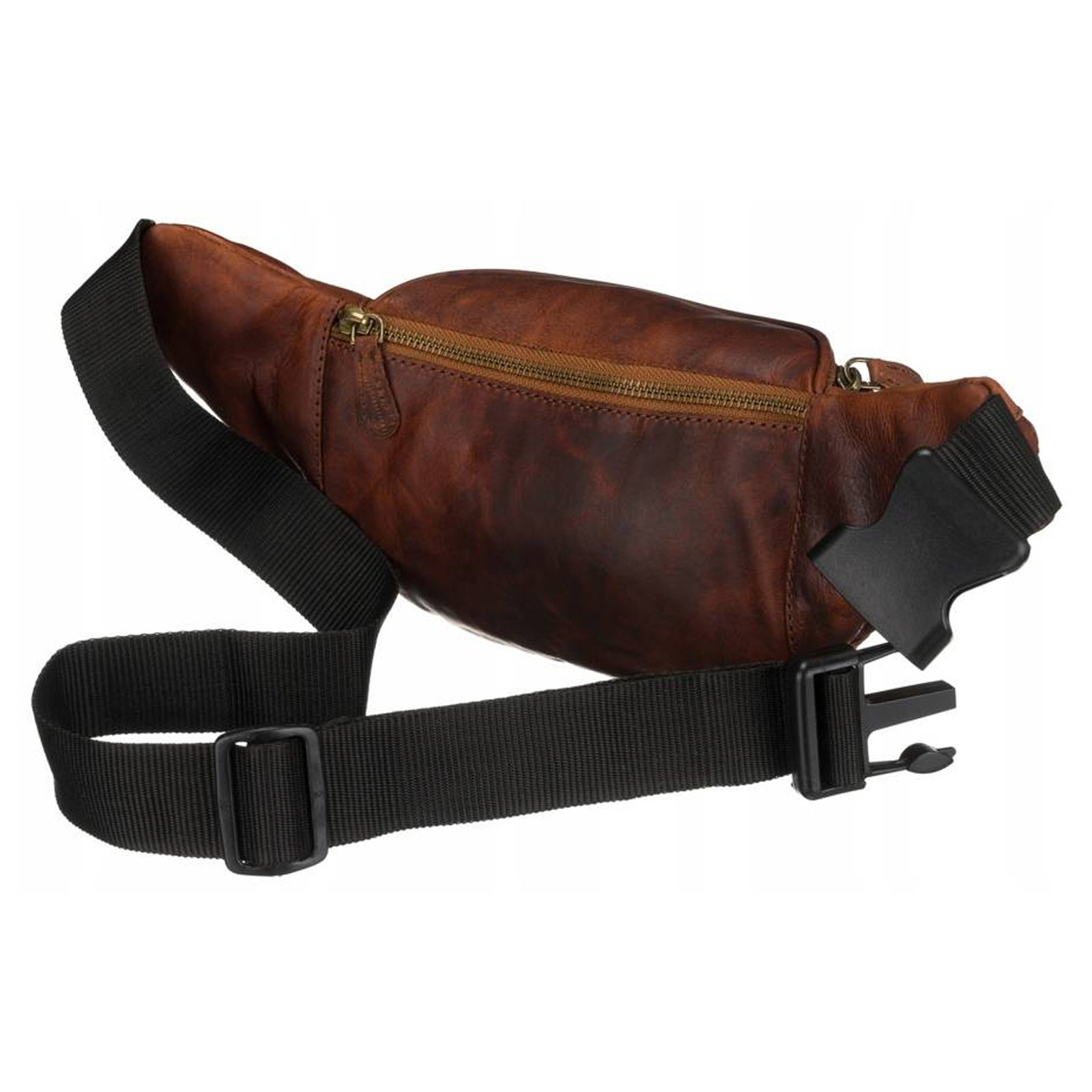 Brązowa nerka męska ze skóry naturalnej PETERSON 2506