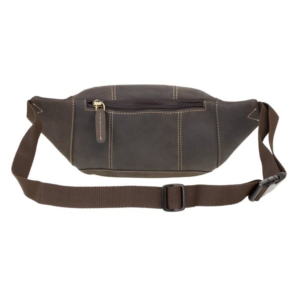 Skórzana nerka męska Visconti V-720 – ciemny brąz