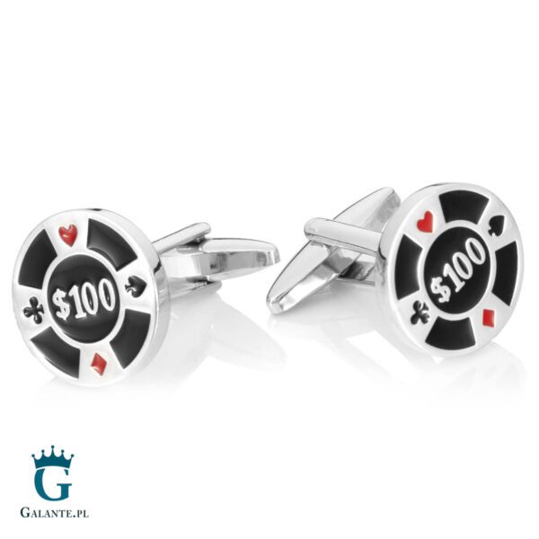 Spinki do mankietów Poker Żetony X2 N173