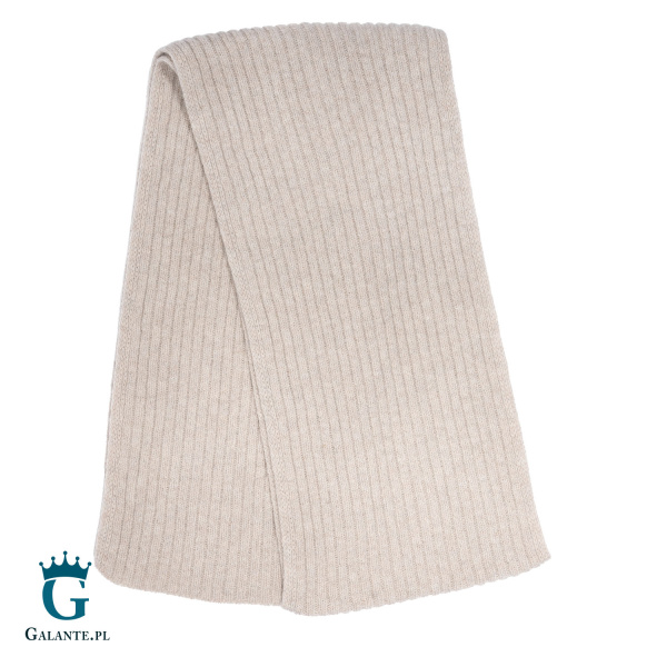 Beżowy wełniany szalik męski SWA-001