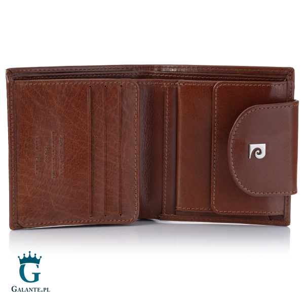Brązowy portfel Pierre Cardin z zapięciem YS507.10 479