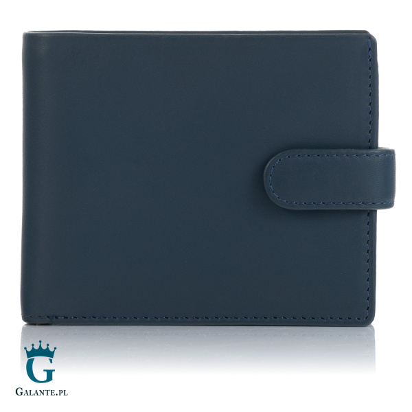 Portfel męski skórzany Visconti PM-102 – niebieski