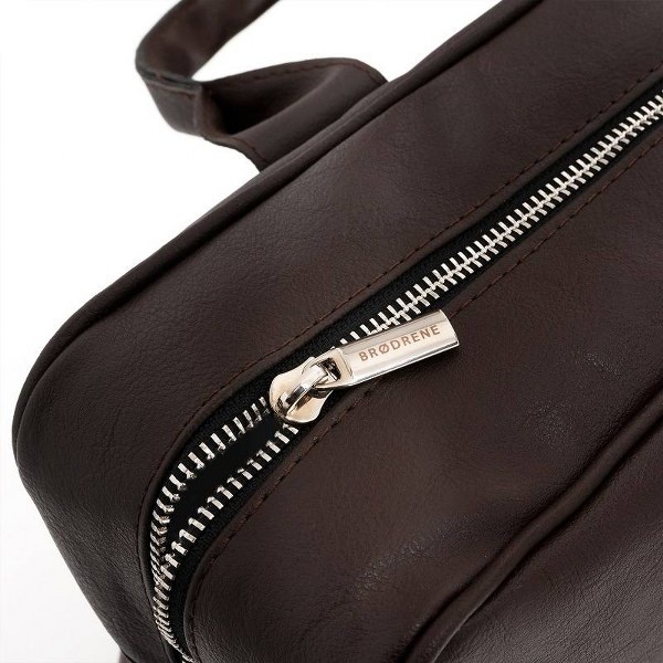 Torba na laptop ze skóry ekologicznej Brodrene B12 – brązowy