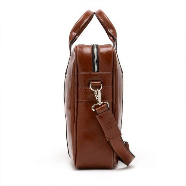 9007-LIGHTBROWN_06 Duża torba na ramię ze skóry licowej Brodrene jasny brąz