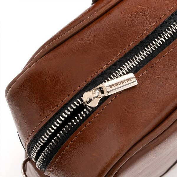 9007-LIGHTBROWN_08 Duża torba na ramię ze skóry licowej Brodrene jasny brąz