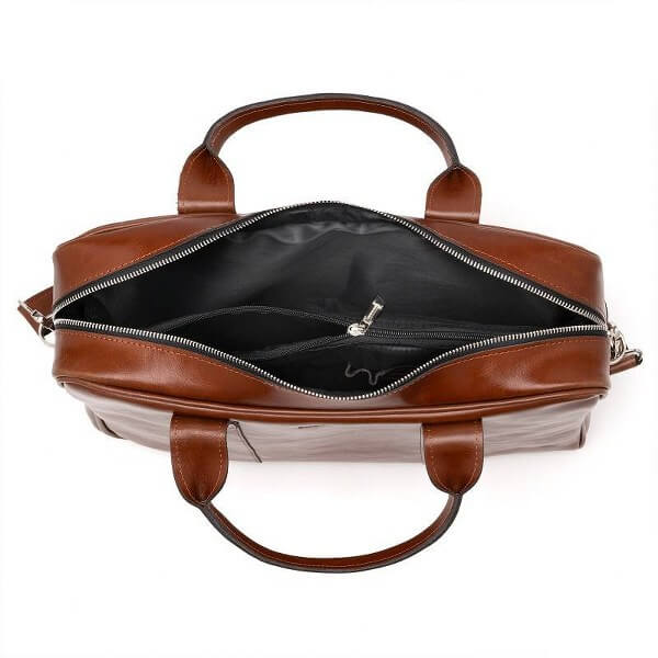 9007-LIGHTBROWN_05 Duża torba na ramię ze skóry licowej Brodrene jasny brąz