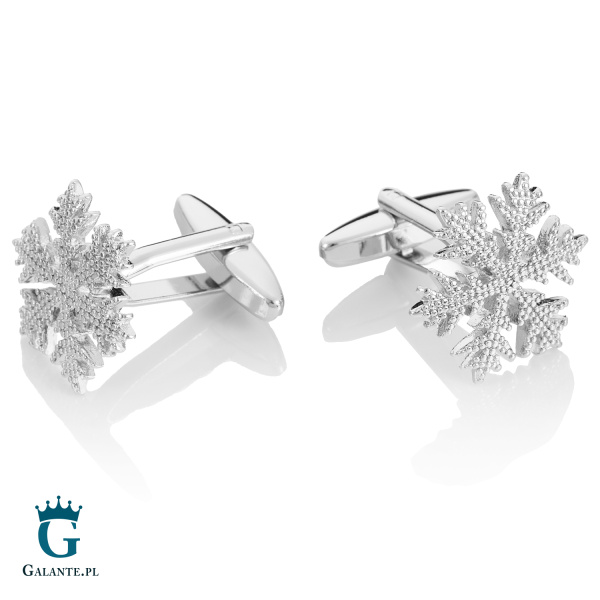 Spinki do mankietów X2 Śnieżynki