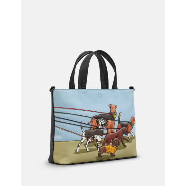 Torebka skórzana shopperka damska Psy na Spacerze Yoshi