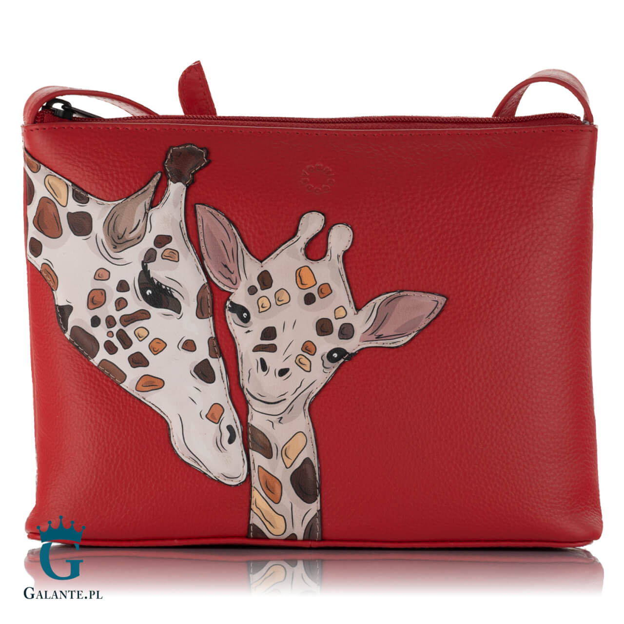 Mała skórzana listonoszka damska Lawenda Yoshi