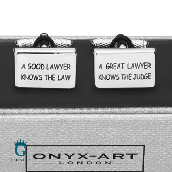 Zestaw spinek do mankietów na prezent dla prawnika