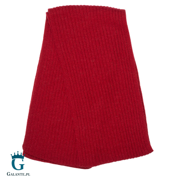Czerwony wełniany szal męski SWA-004