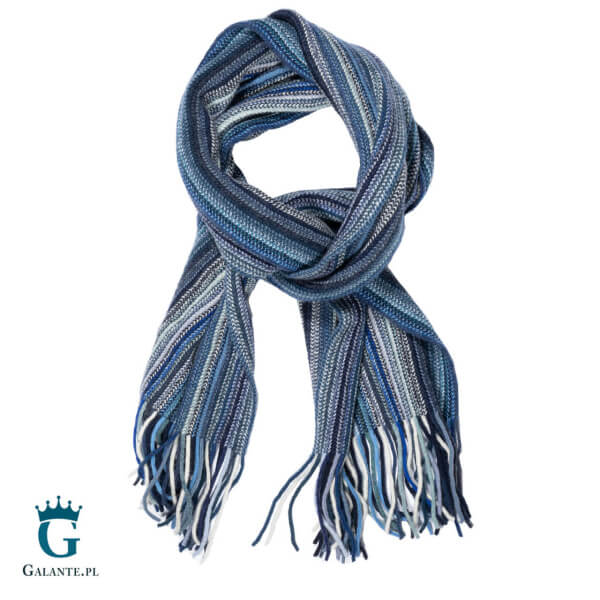 Ciepły szal męski z wełny owczej SW-034