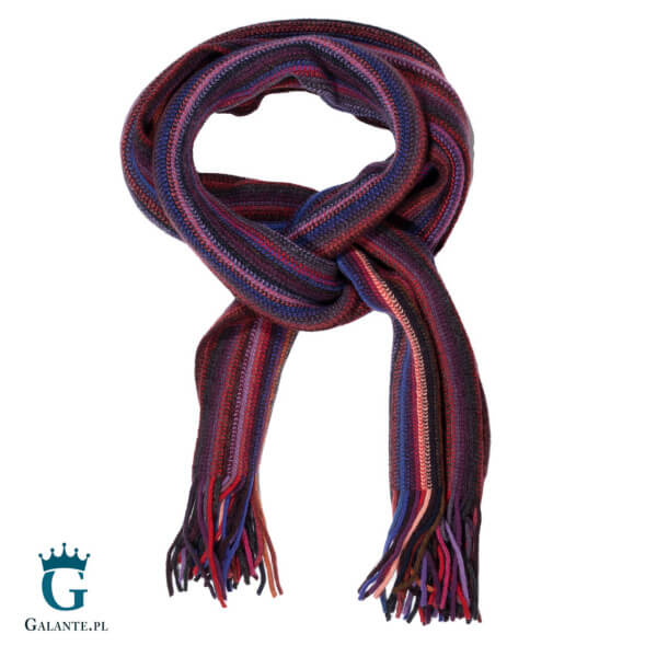 Bordowy szal wełniany SW-033
