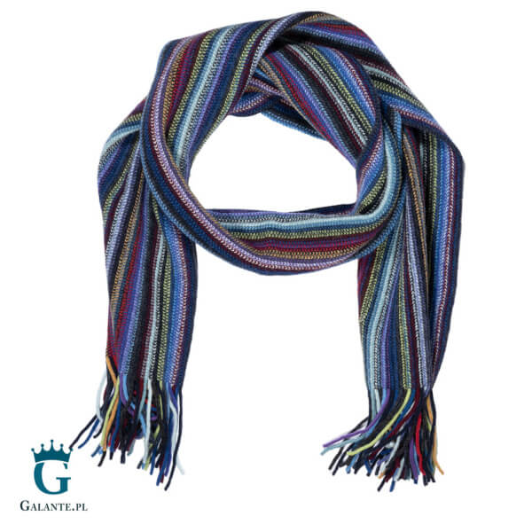 Kolorowy szal z wełny owczej SW-001
