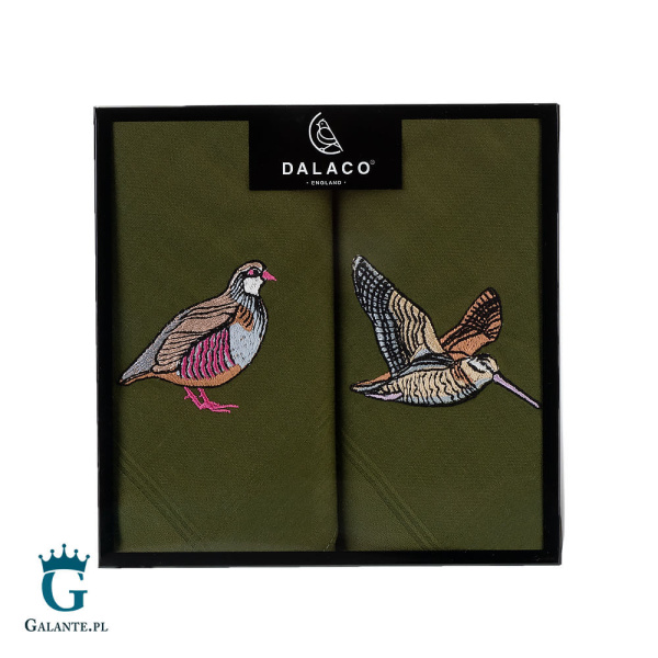Zielone chusteczki haftowane dla Myśliwego HR-41