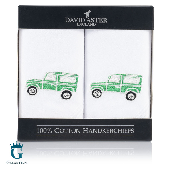 Chusteczki męskie haftowane Samochód Terenowy HR-40