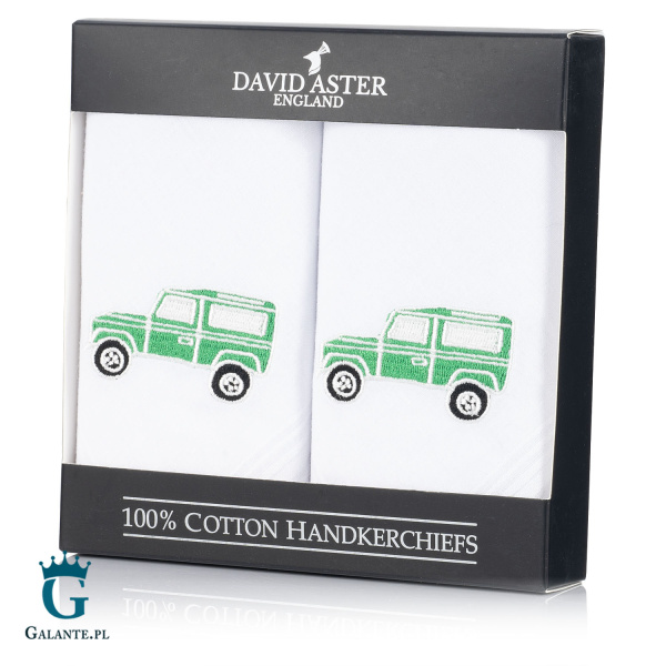 Chusteczki męskie haftowane Samochód Terenowy HR-40