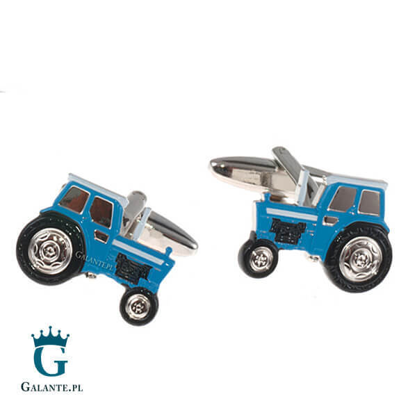 Spinki do mankietów Niebieski Traktor SD-1296