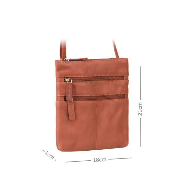 Saszetka na ramię damska Visconti V-18606 brązowa