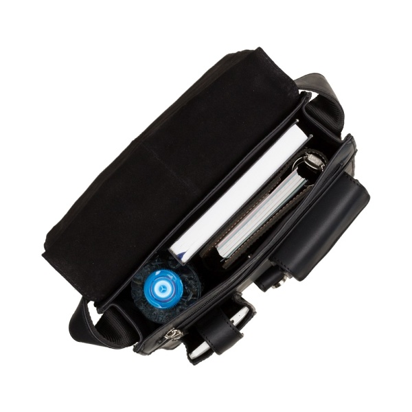 Skórzana torba na ramię A4 Visconti V-18410 czarna