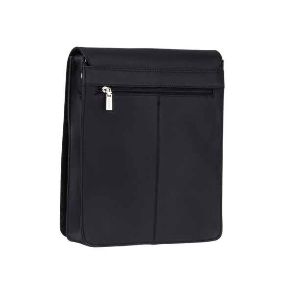 Skórzana torba na ramię A4 Visconti V-18410 czarna