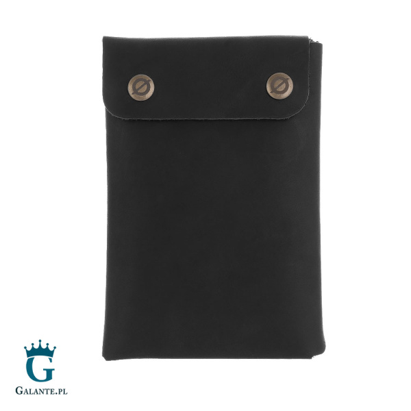 Portfel Męski z Zamszowej Skóry Naturalnej Brodrene W02 czarny