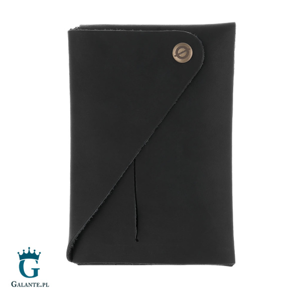 Portfel Męski z Zamszowej Skóry Naturalnej Brodrene W02 czarny