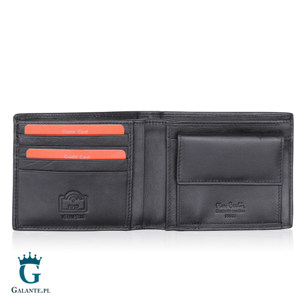Czarny portfel męski Pierre Cardin TILAK09 8805 RFID