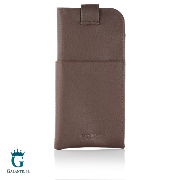 Brązowy skórzany futerał na okulary Literatura Yoshi Y4309