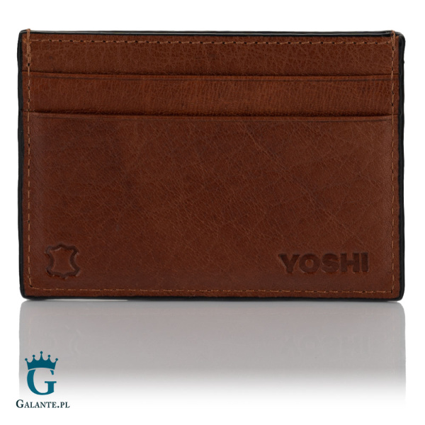 Skórzane etui na karty Piłka Nożna Yoshi Y1218
