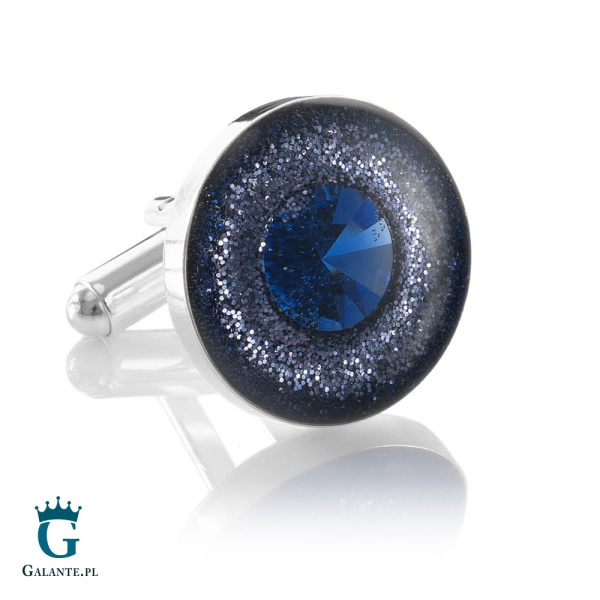 Srebrne spinki do mankietów Saphire SMM-009