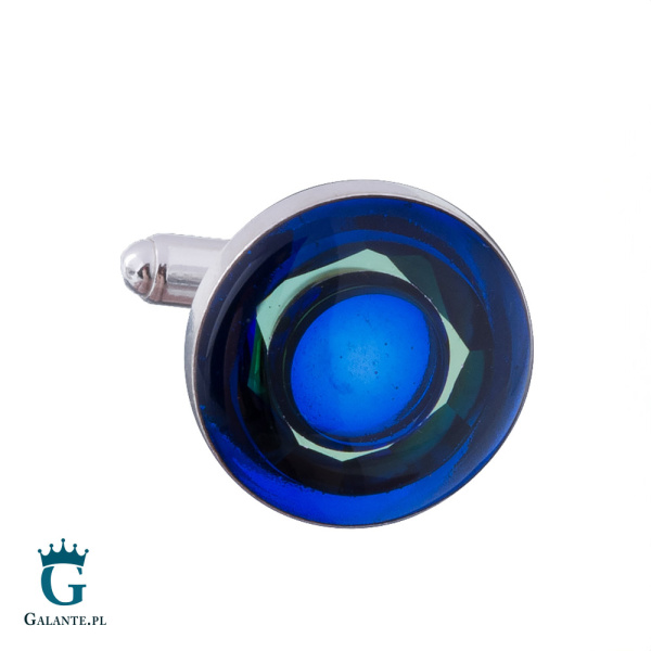 Srebrne spinki do mankietów Bermuda Blue SMM-013