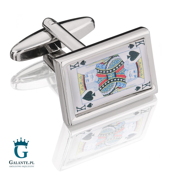 Spinki do mankietów Karta Król