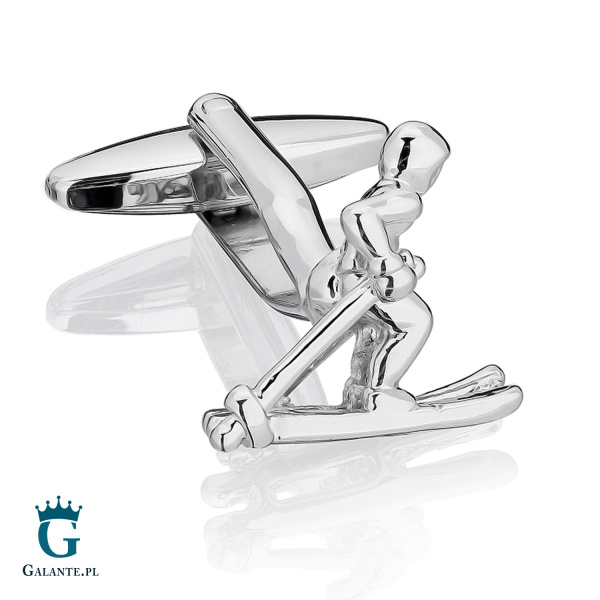 Spinki do mankietów Narciarz SD-1374