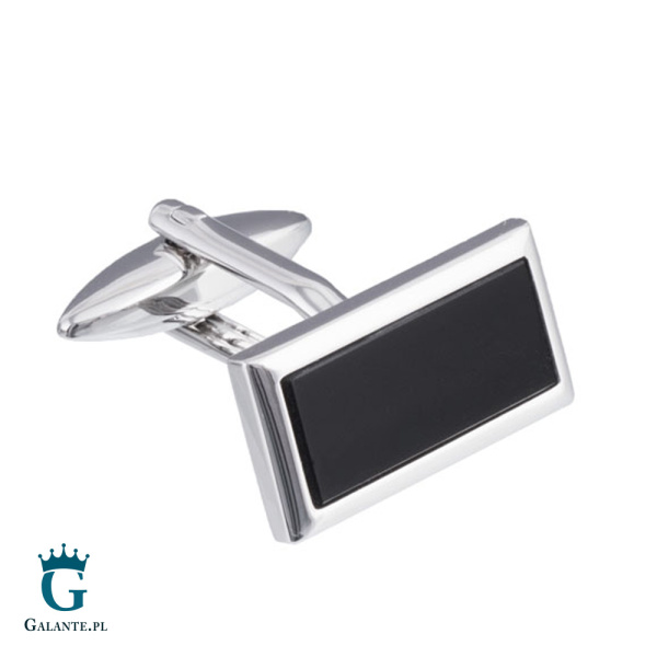 Prostokątne spinki do mankietów z onyksem SD-257