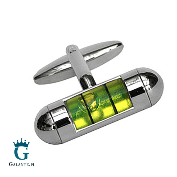 Spinki do mankietów Poziomica Zielona SD-207