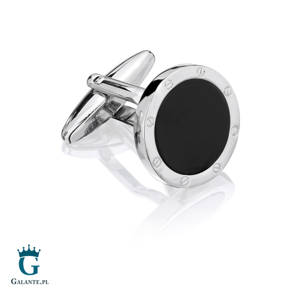 Spinki do mankietów Czarny Onyks SD-0206