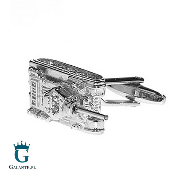 PSN212 Spinki do mankietów Srebrne Czołgi X2 PSN212