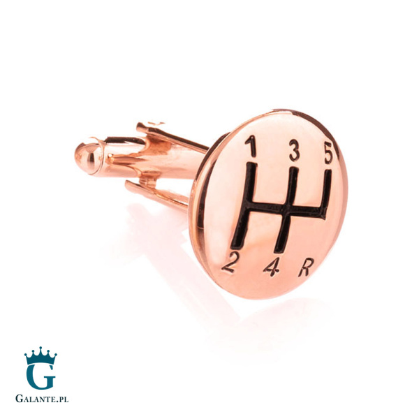 Spinki do mankietów Skrzynia biegów Rose Gold