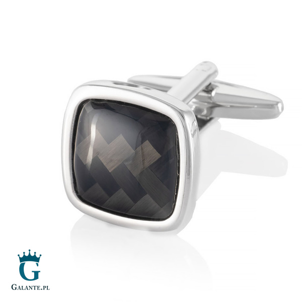 Spinki do mankietów z węglem SL-189