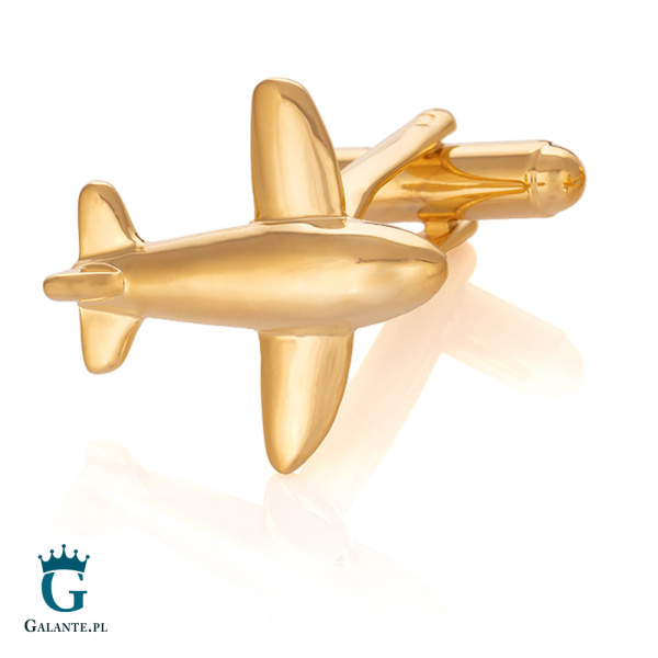 Spinki do mankietów Złoty Samolot PS-302