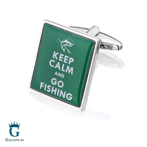 Spinki do mankietów Keep Calm and Go Fishing SD-1546