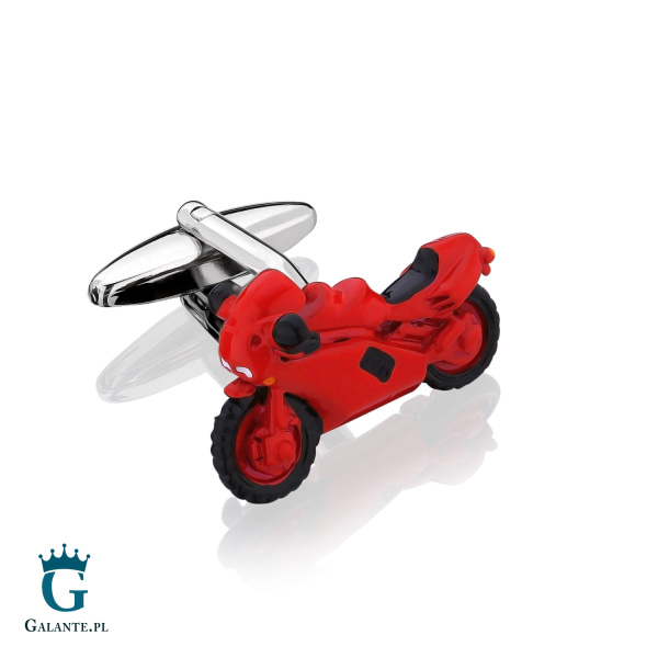 Spinki do mankietów Czerwony motor SD-1460