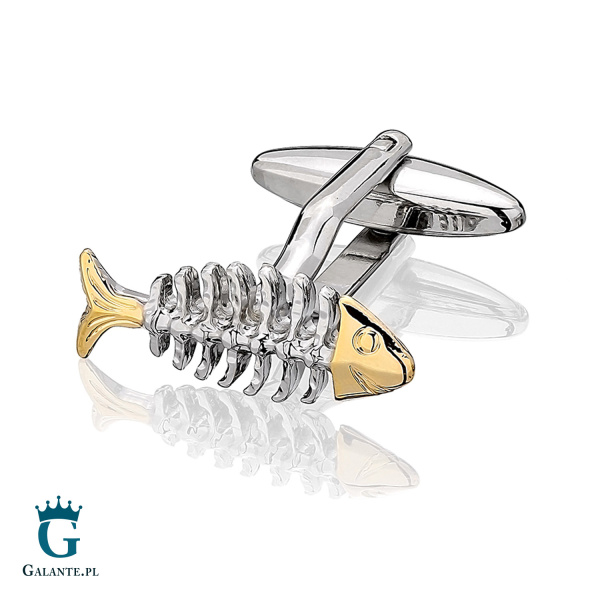 Spinki do mankietów Ryba ości SD-1442