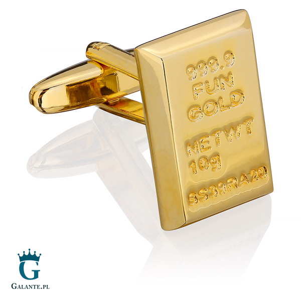 Spinki do mankietów X2 Sztabka złota