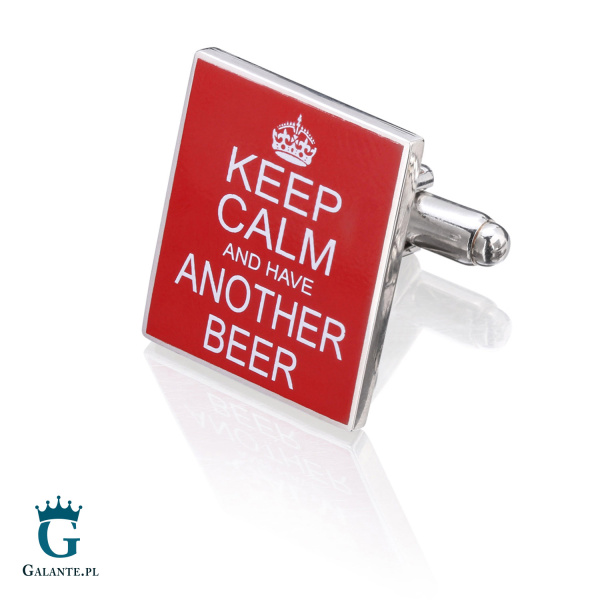 Spinki do mankietów Keep Calm & Beer