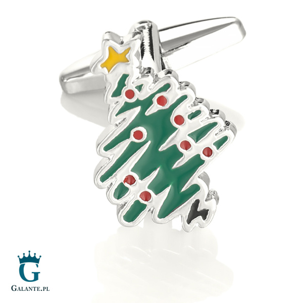 Spinki do mankietów Choinka Boże Narodzenie X2 N146
